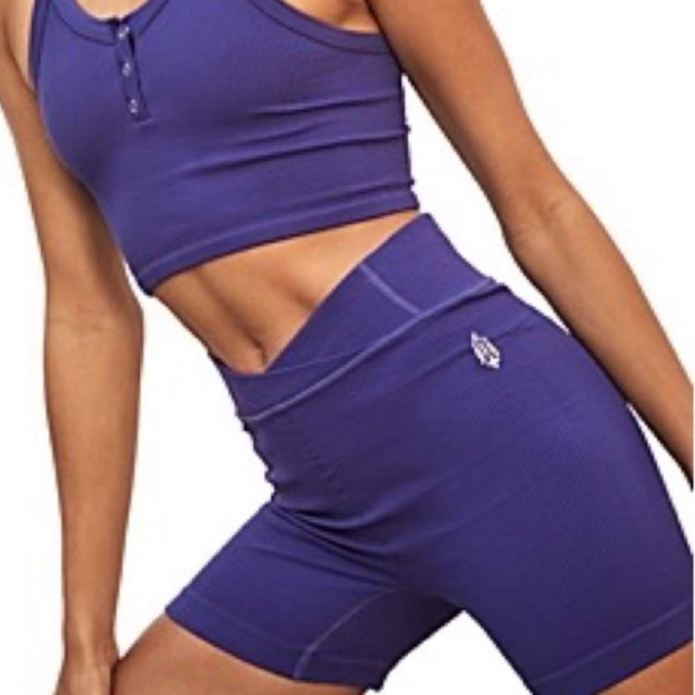 XS/S NWT Free People XS fit S Shorts Movement Free Throw Outer Space Purple Blue